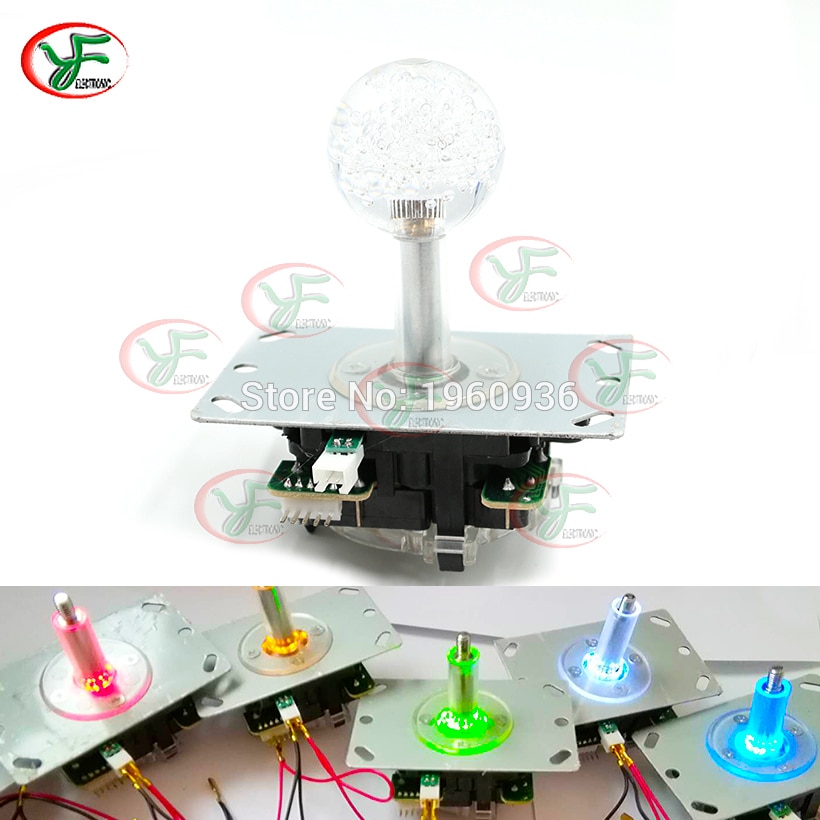 US Arcade Game Machine Joystick 5V LED Illuminated Glitter Fighters Stick Durable Copy SANWA Rocker