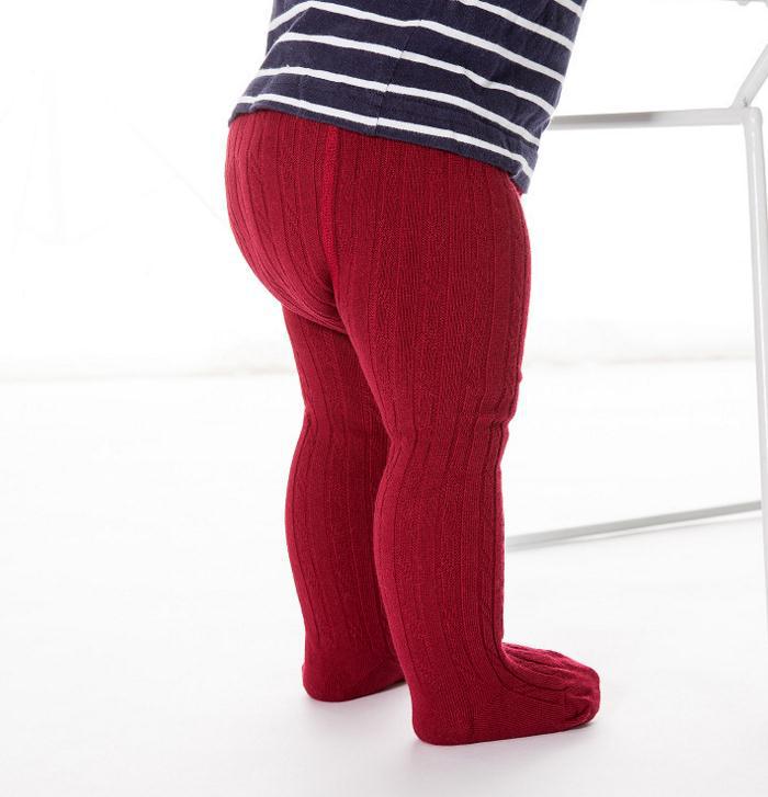 Bebê leggings primavera penteado algodão desossado costura cabeça outono toddlers meia-calça algodão com nervuras collants meninas