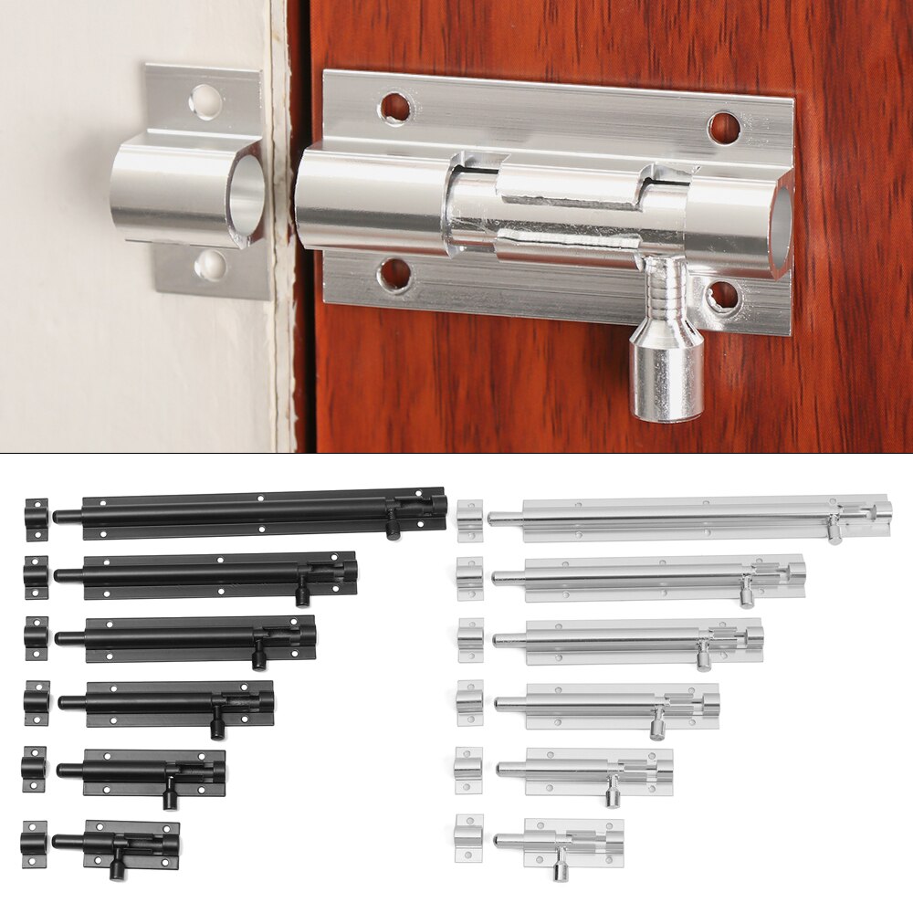 2/3/4/5/6/8 tommer aluminiumslegering tønde dørlås lås til haveport skur skydedør tårn bolt lås fange hardware