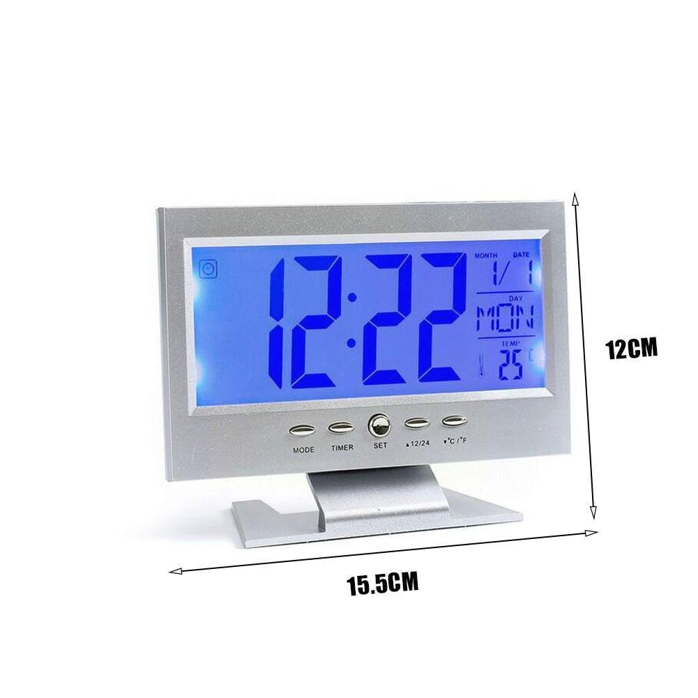 Intelligente Digitale Klok Weerstation Display Alarm Functie Klok Temperatuur Kalender Meter Thermometer Vochtigheid Draad A1F1