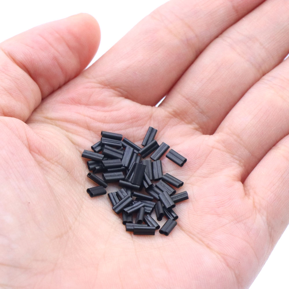 Fundas Krimps para pesca de carpa, accesorios para aparejos de carpa Chod, sedal de pesca de fluorocarbono, aparejos terminales de tubo de prensado, 25 uds.