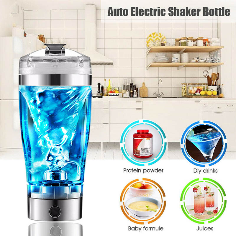 600ml elektrisk protein shake omrører usb shake flaske mælk kaffe blender kedel fitness vortex tornado smart mixer vandflaske