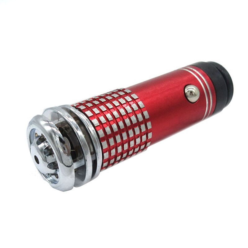 Mini Car Air Purifier DC 12V Anion Ionizer Cleaner Fresher Portable Auto Vehicle Odor Eliminator Car Styling: Red