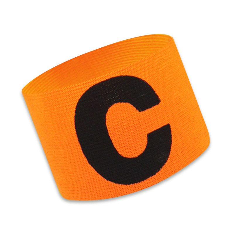 Kids Adults Football Captain Armband Soccer Arm Band Leader Competition Soccer Captain Group Armband Football Training: Orange