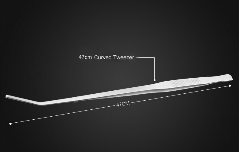 Aquarium Werkzeug einstellen Pflanzen Pinzette und Schere Gras Edelstahl Reinigung Werkzeuge Pflanzen Aquarium Zubehör 3 4 5 6 teile/satz: 48cmCurved Tweezer