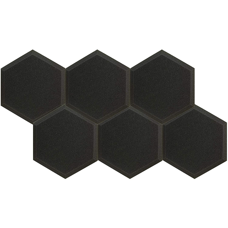 Confezione da 12 pannelli acustici esagonali imbottitura fonoassorbente, pannelli fonoassorbenti da 12X7 pollici utilizzati nello studio di casa e uffici