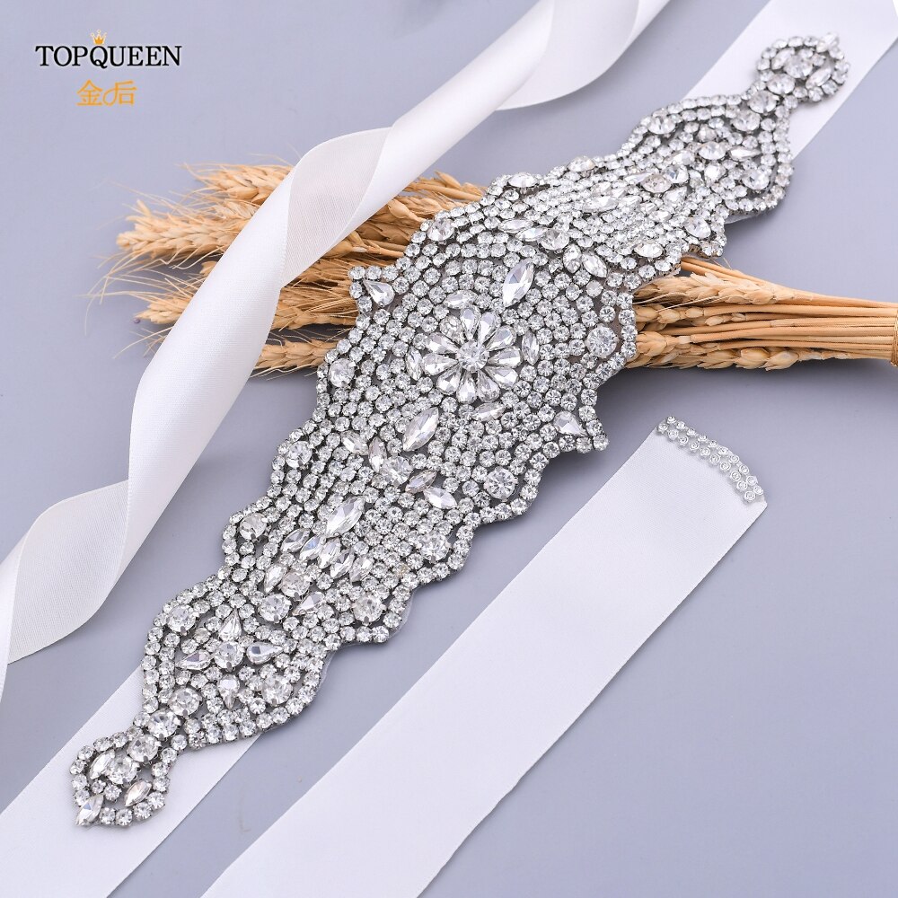 TOPQUEEN S233 Luxus Strass Gürtel Braut Kleid Schärpe Hochzeit Zubehör Frauen Marokkanischen Kaftan Band Bund Applikationen