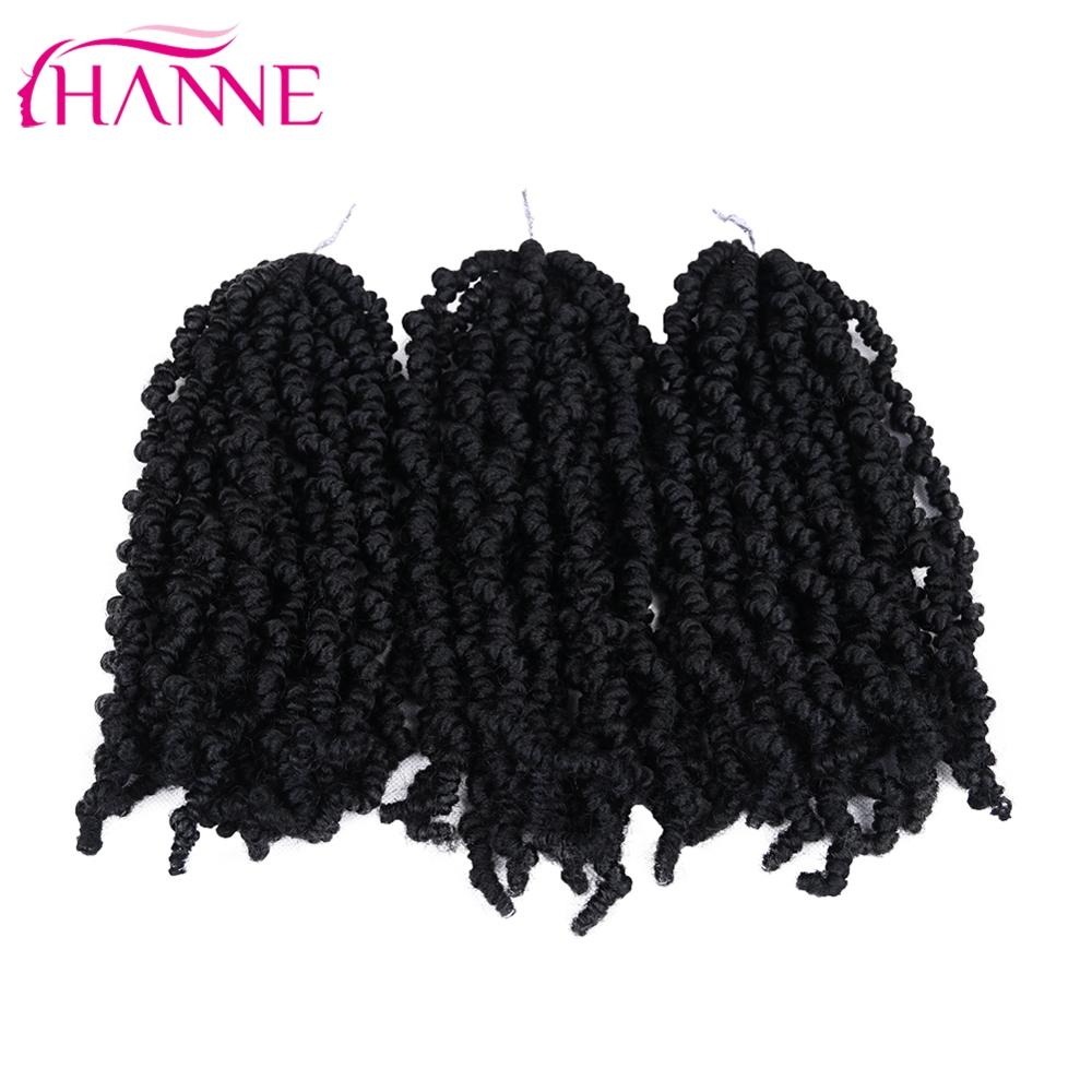 HANNE Synthetic Hair Crochet Passion Twist 15 Strands in One Bulk Black Brown Extensions Wigs For Black Women