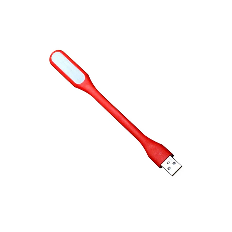 1 2PCS Mini USB LED Licht Tragbare Buch Lesen Nachtlicht Flexible Biegsamen Augenschutz Lampe Für Power Bank computer: WHITE / Rot