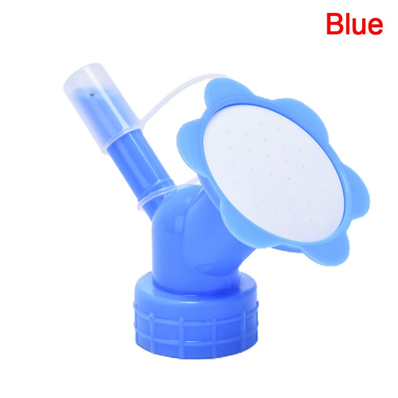 2In1 Potplanten Gieter Gereedschap Plastic Sprinkler Nozzle Voor Bloem Waterers Fles Gieters Sprinkler Tuin Gereedschap: Blue