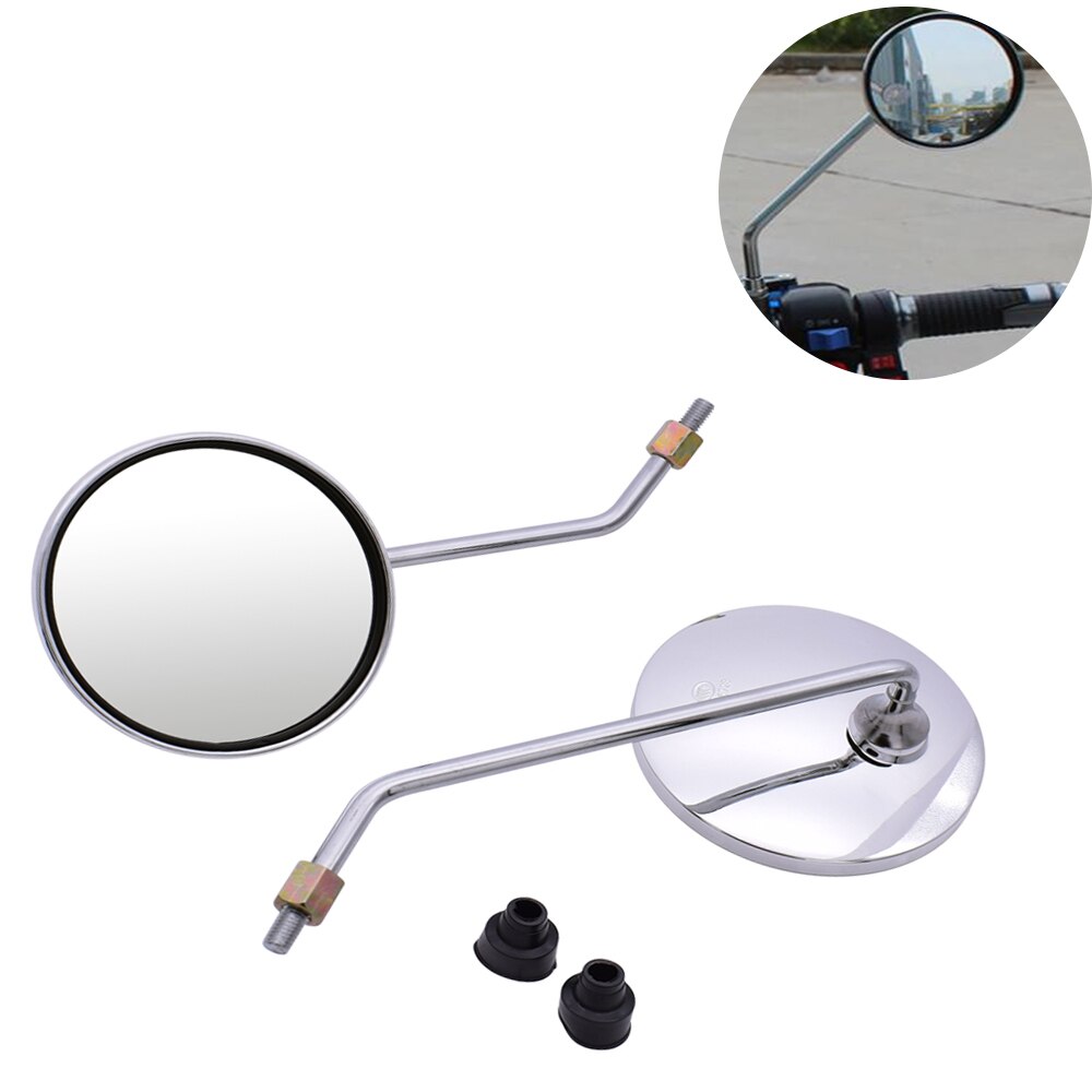 For Honda CBR900RR CBR600F CBR250R CBR650R CBR650F Motorcycle rearview mirror round mirror motorcycle long stem accessories