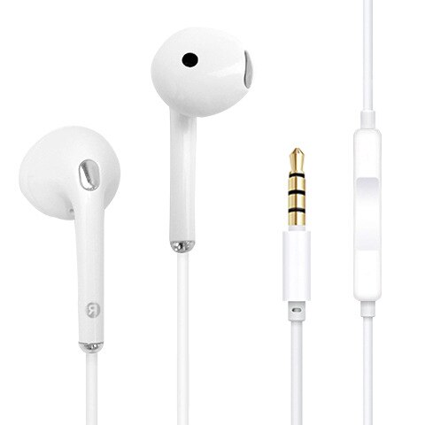 Fung Hing 188 In-Ear Headset Met Tarwe Muziek Sport Kabel Mobiele Telefoon Oordopjes: White