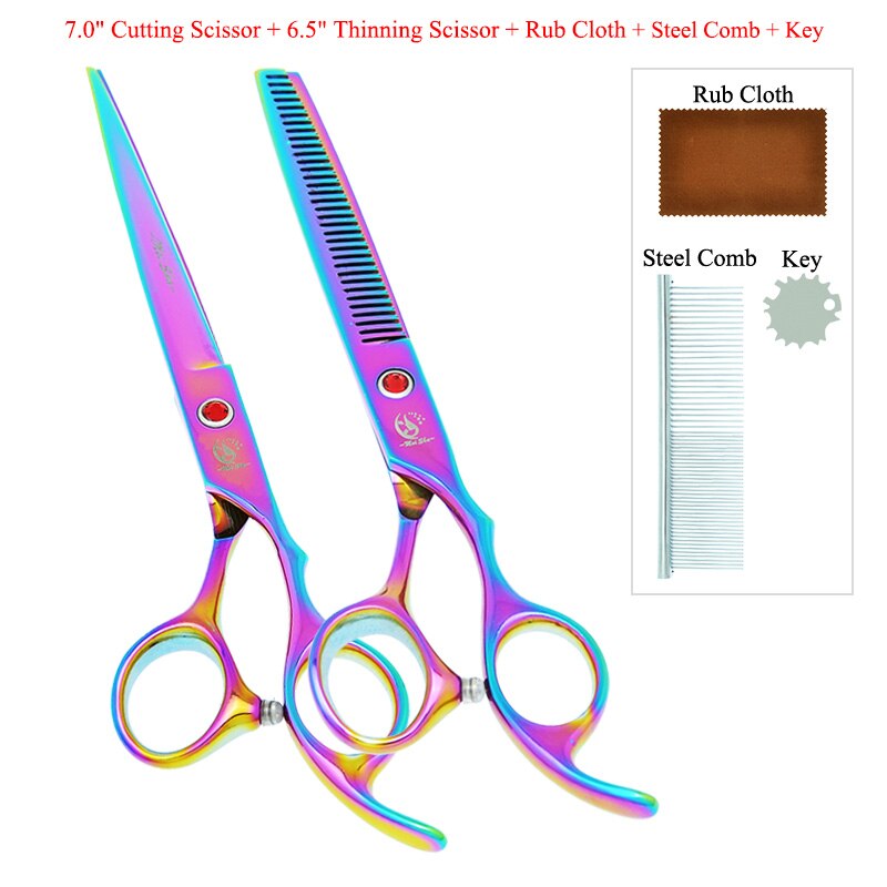 Image showcasing 7 inch Meisha Pet Grooming Scissors Set Profession... - Vicedeal