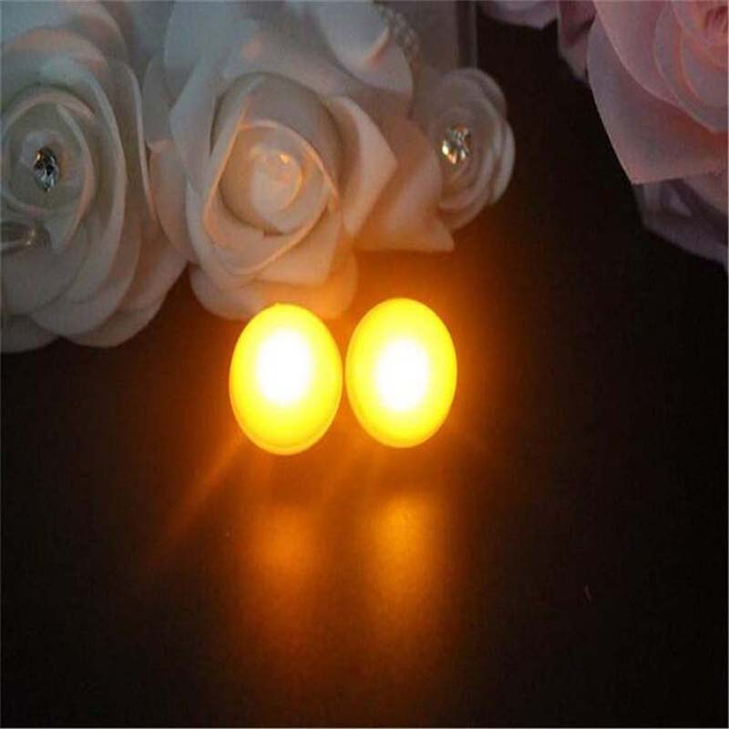 IP68 Waterproof RGB Underwater Submersible light LED Ball Floating Swimming Pool Vase Light for Vase Wedding Party Baby Shower: YELLOW