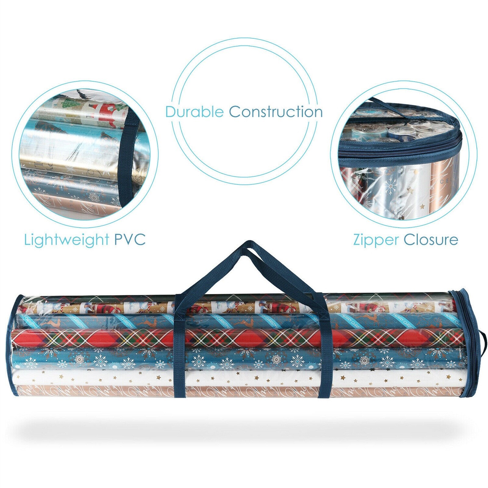 Organizer Water Proof Pvc Fabric Wrapping Paper Roll Bag Collapsible Storage Bags Are Easy To Store In Closets Attics
