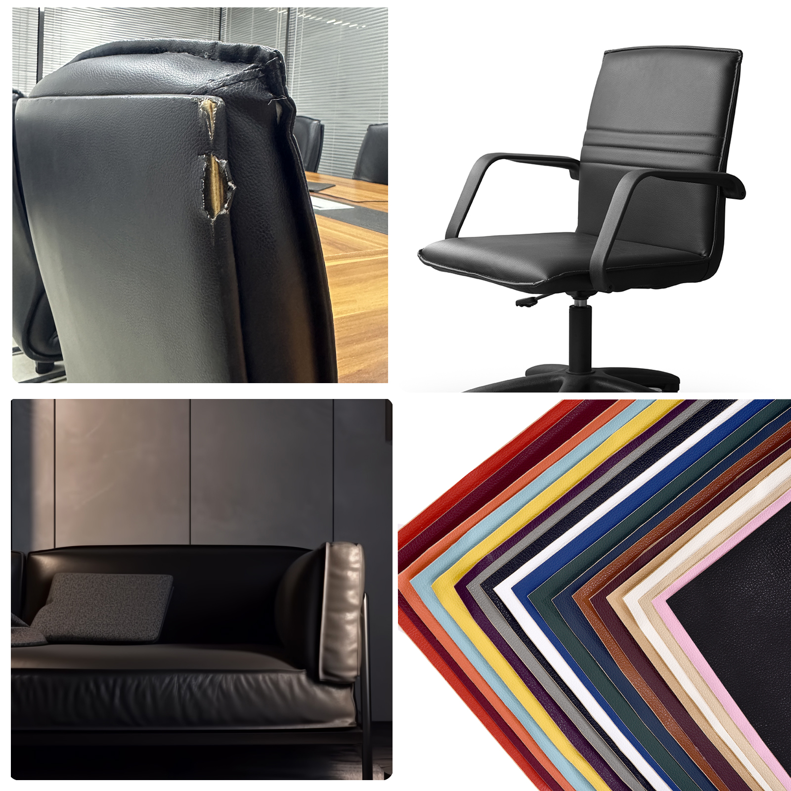 Parche autoadhesivo de cuero para reparación DIY, parches de PU para asiento de coche, sofá, pegatinas de cuero para el hogar, parches de restauración