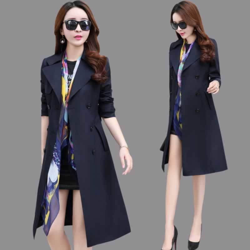 Printemps automne Trench manteau Double boutonnage Trench manteau femme Trench manteau longue femmes coupe-vent grande taille pardessus femme vêtements