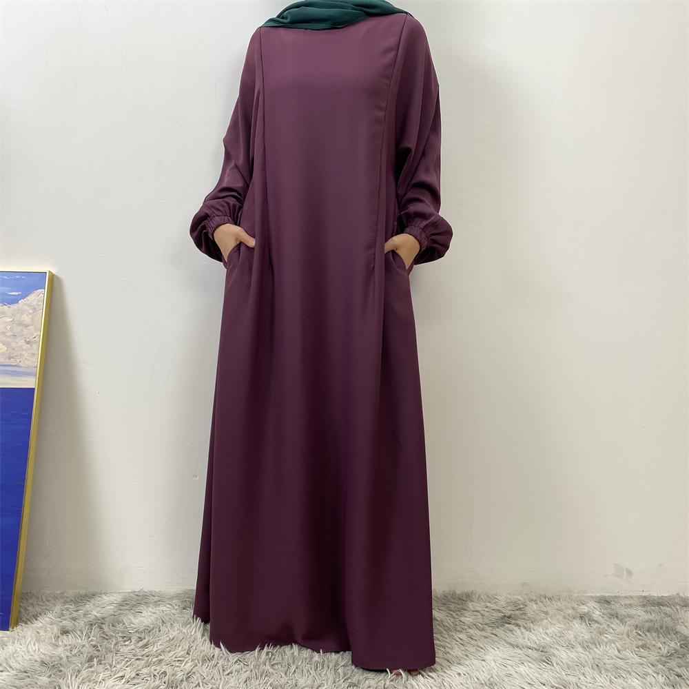 Acquista Abito lungo da donna vintage Dubai Abaya Turchia solido abbigliamento islamico musulmano manica lunga maxi abito lungo in Italia a partire da 18 Acquista Abito lungo da donna vintage Dubai Abaya Turchia solido abbigliamento islamico musulmano manica lunga maxi abito lungo in Italia a partire da 18