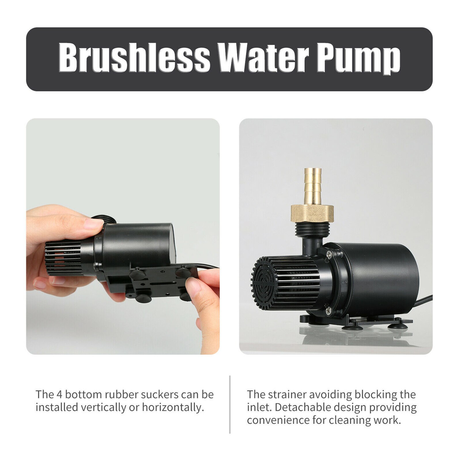 Mini Water Pump Fountain Pump Adjustable Flow Rate For Pum Pond Water Gardens Hydroponic Systems Desktop Fountain Fish Tank