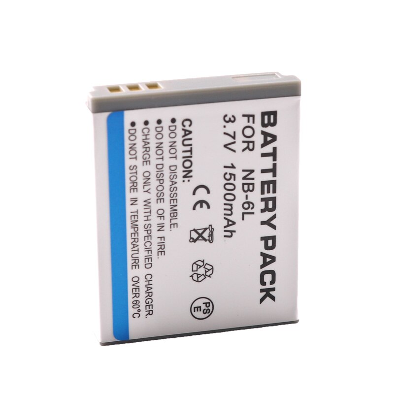 2x batterier nb -6lh nb 6l nb -6l nb6l batteri för canon power-shot kamera  sx520 hs sx530 sx600 sx610 sx700 sx710 ixus 85 95 200 210