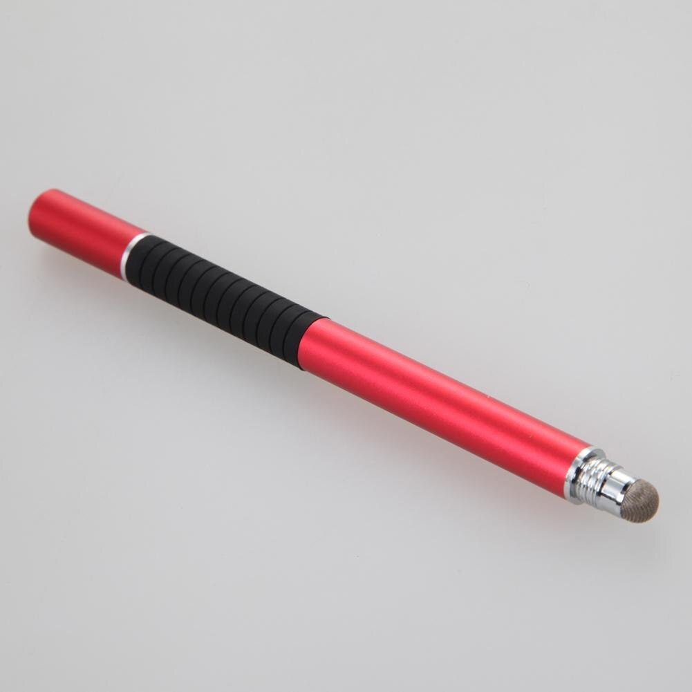 Universal Capacitive Touch Screen Pen 2 in1 Precision Pen For iPhone iPad Smartphones Tablet Multifunction Touchscreen Pen Red