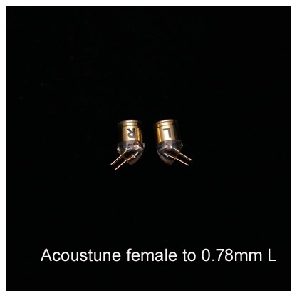 MMCX/0.78MM męski na acoustane UE IPX pentacon ucho MMCX kobiece słuchawki konwersja Pin końcówka do konwersji Adapter: Miedzi