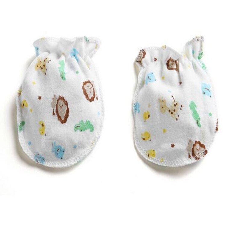 6 Paren/partij Schattige Baby Zachte Katoen Pasgeboren Baby Anti-Kras Handguard Mittens Handschoenen