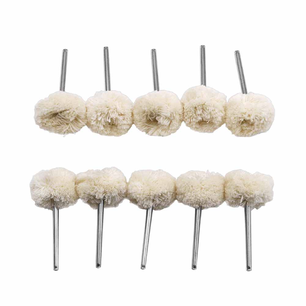 10pc 3mm wełniana tarcza polerska, głowica szlifierska robić polerowania samochodów, wiertarka, narzędzia obrotowe, akcesoria robić biżuterii, zegarków, ceramiki