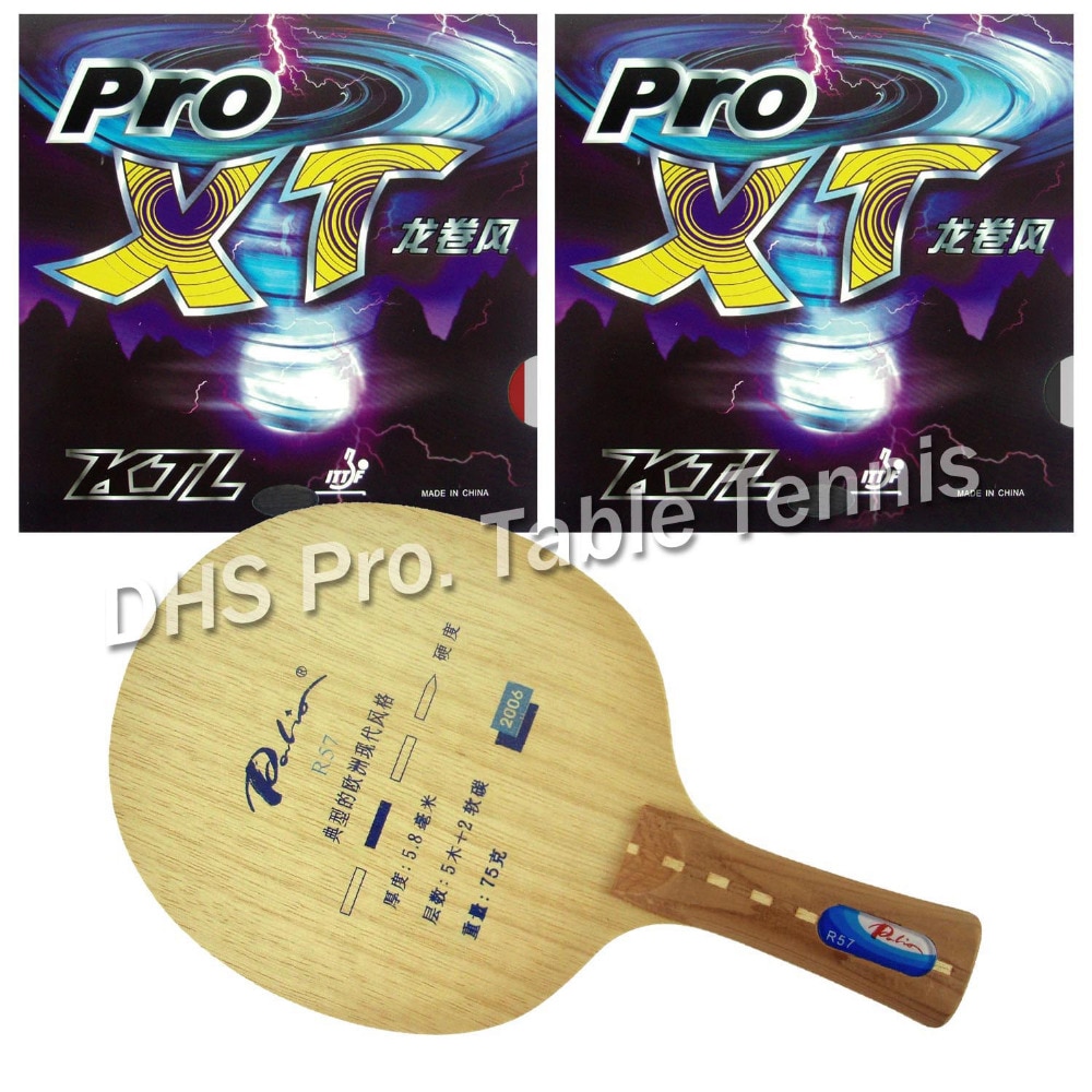 Pro Tafeltennis Combo Paddle Racket Palio R57 Blade Met 2x Ktl Pro Xt Rubbers