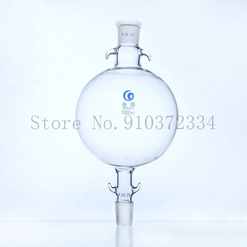 1pcs 50ml To 2000ml Lab Glass Chromatography Solvent Reservoir Cushion Ball, Glass Column Storage Liquid Flask