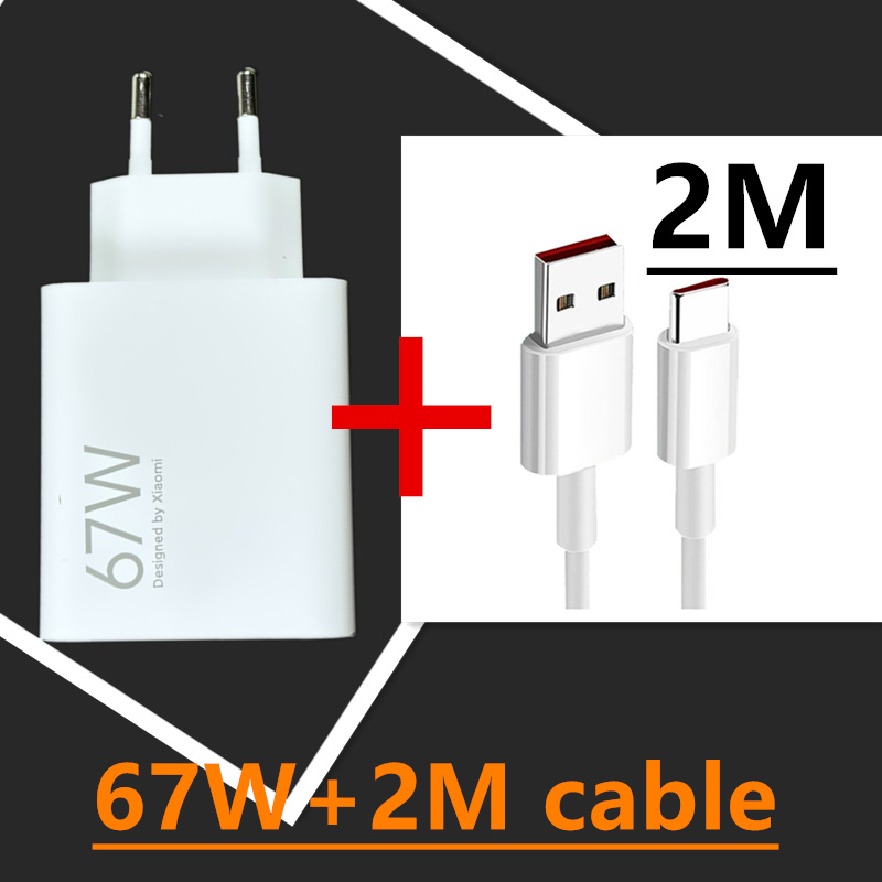 Original Xiaomi Charger 67W Turbo Charging EU Power Supply Fast Charge Usb Type C Cable For Redmi Note 11 12 13 Pro Mi 13 Lite: RSA