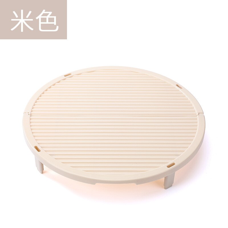 draagbare keuken lade rack vouwen deeg bal lade dumplings gordijn cover keuken opslag drogen servies WJ10: ROUNDBEIGE