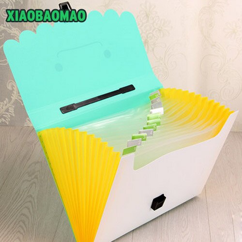 Cute student school Expanding Wallet Convenient Category Management folder square folders package shape Expanding Walle