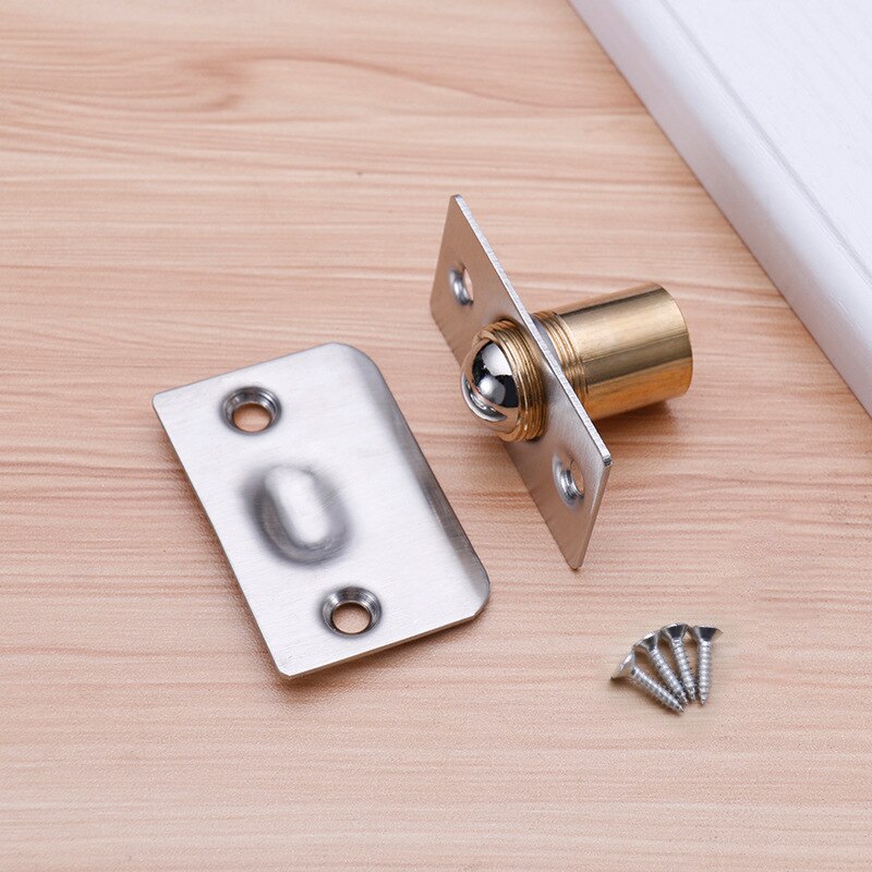 Door Touch Bead Copper Spring Touch Bead Lock Wooden Door Invisible Door Positioning Stainless Steel Door Pot Cover Knob: Copper bead