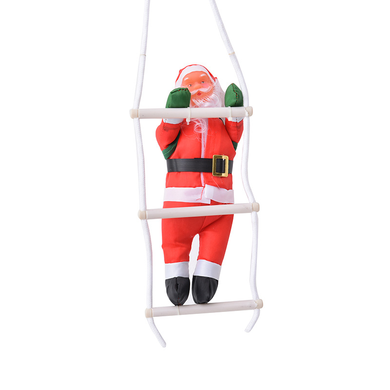 Santa Claus Climbing Rope Ladder Ornaments Christmas Tree Pendant Hanging Doll Ornament Xmas Home Decor Navidad Decorar: 25cm 1 ladder