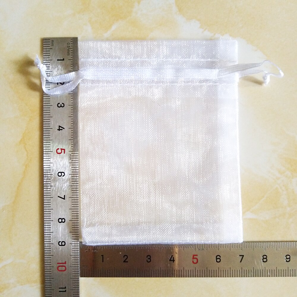 100pcs/lot 5x7 7x9 9x12CM Organza Bags Wedding Party Christmas Decoration Drawstring Bag Pouch Jewelry Packaging Bags