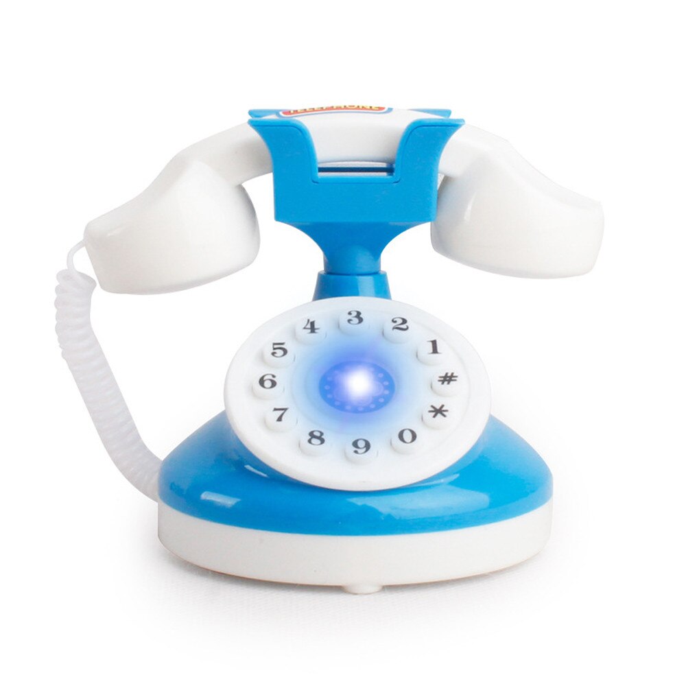 Kinderen Rollenspel Telefoon Set Realistische Speelgoed Bule Met Lights & Sounds Gesimuleerde Telefoon Juguetes L4