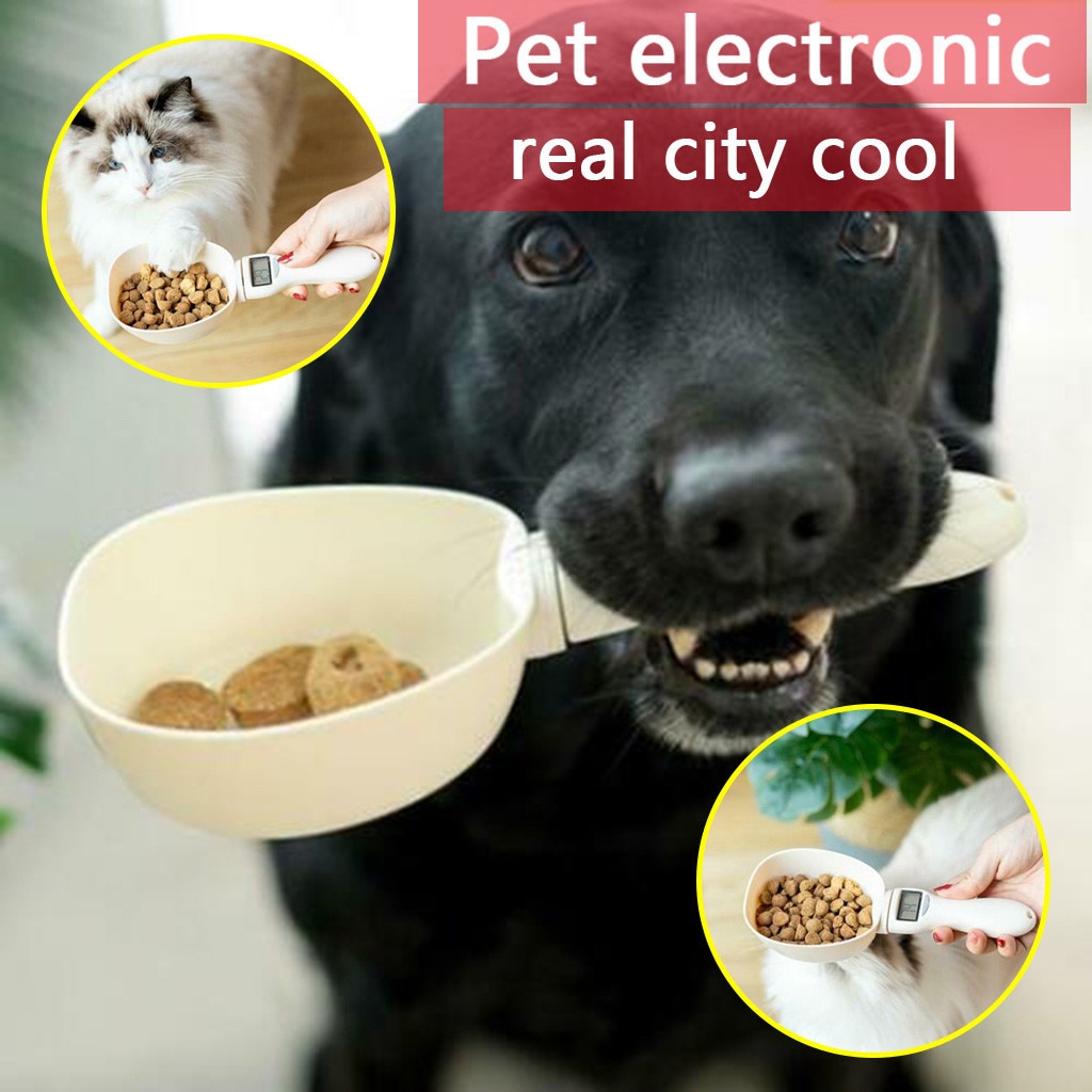 800g/1g Pet Food Scale Cup Dog Cat Feeding Scoop Food Water Led Digital Display Measuring Spoon Cup Pets Feeding Tools #T1G
