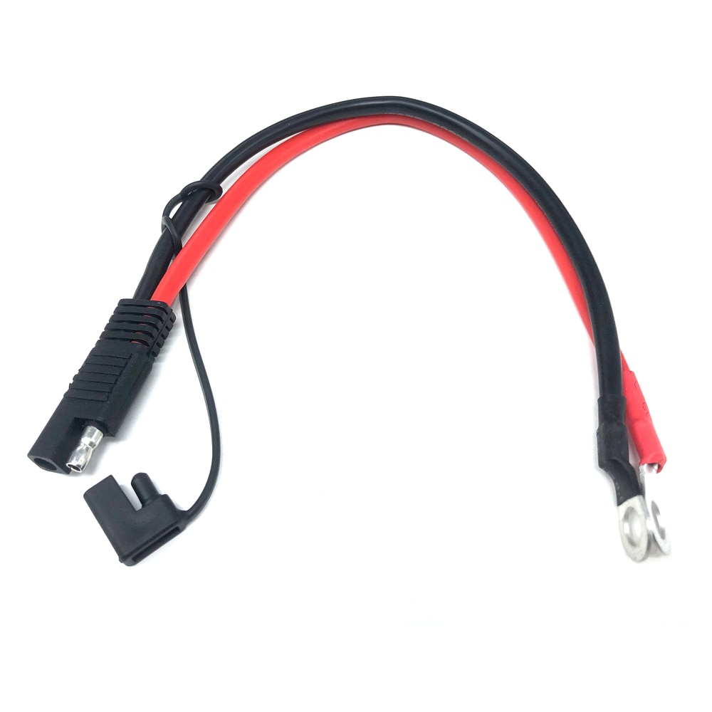 10AWG 30 Cm Sae Naar O Ring Terminal Harnas 2 Pin Quick Disconnect Plug Sae Aansluiting Motorfiets, Auto, tractor-60-200 Celsius