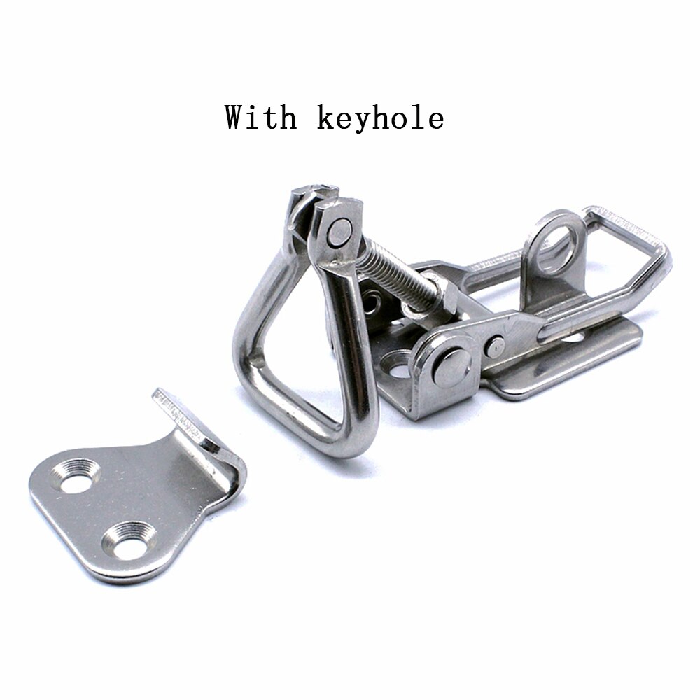 304 stainless steel latch lock, toggle door latch, toggle door clip adjustable cabinet box handle door lock, buckle for sliding