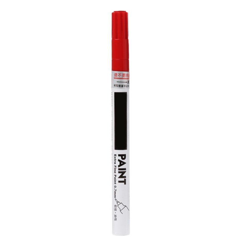Universal 0.7mm Extra Fine Point Permanent Paint Metallic Marker Pen DIY Art W8ED: Red