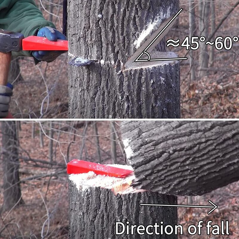 Tree Felling Wedges 6Inch Felling Wedge Felling Chainsaw Auxiliary Tool Tree Cutting Wedge Spiked Logging Tool for Chainsaw