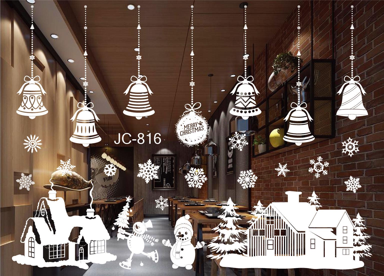 Xmas Christmas Window Decorations Stickers Snowflake Removable Home Decor US AG