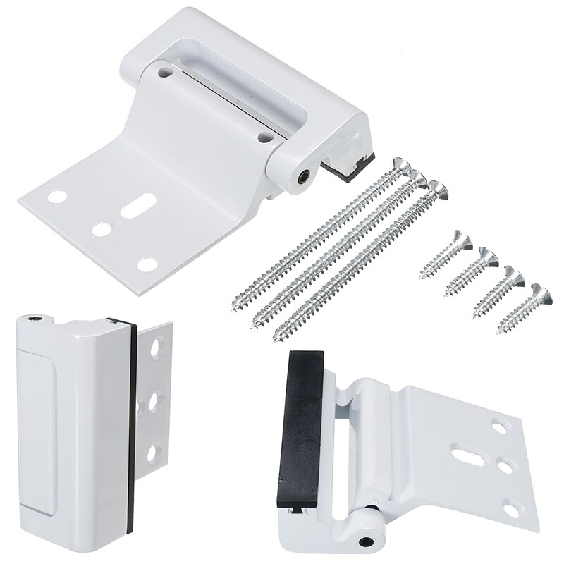 Silver/White Aluminum Door Reinforcement Lock Home Security Defender Lock High Security Door Reinforcement Lock Safety Tool