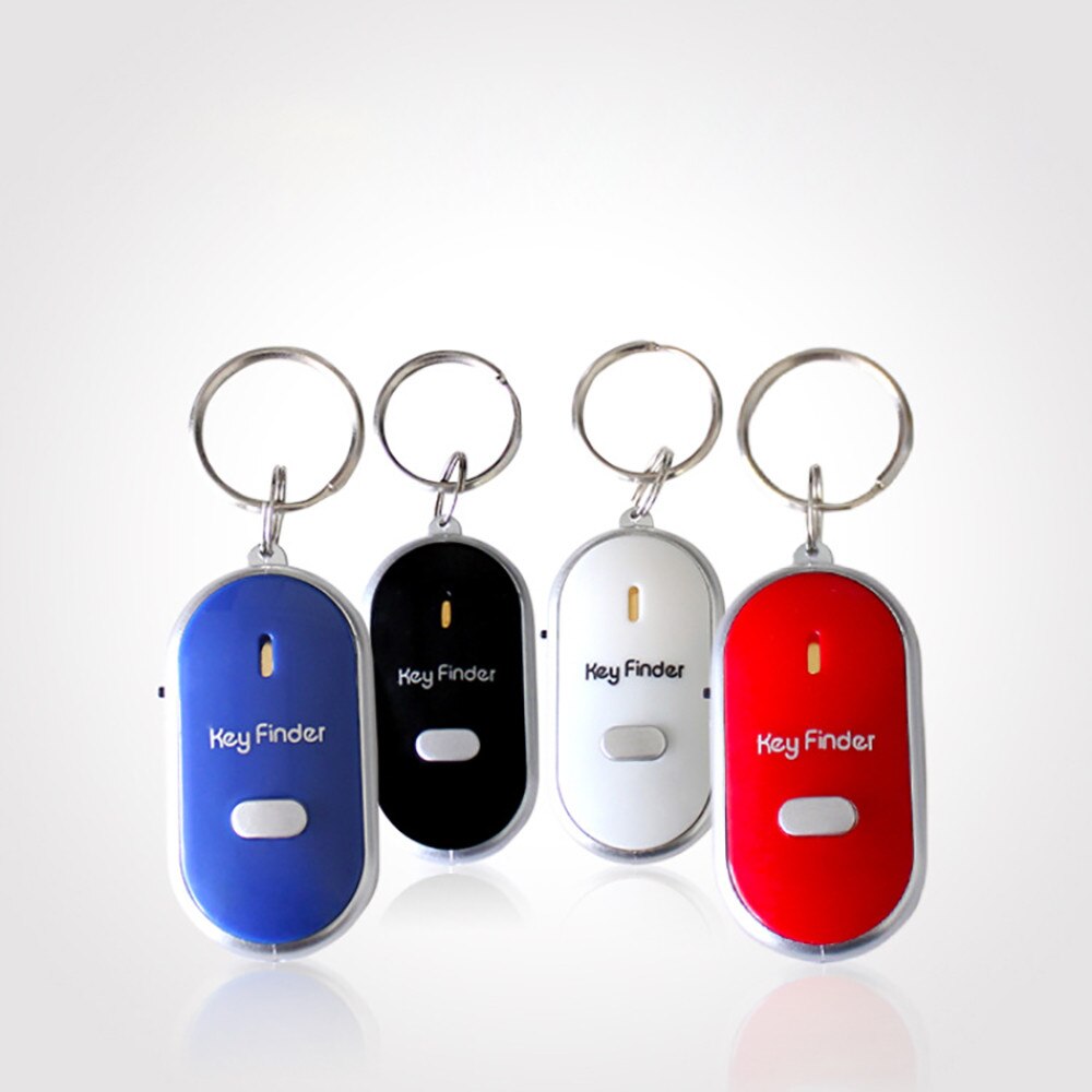 Klang Kontrolle Verloren Schlüssel Finder Lokalisierer Keychain LED Licht Taschenlampe Mini Tragbare Pfeife Schlüssel Finder in Lagerbier 11