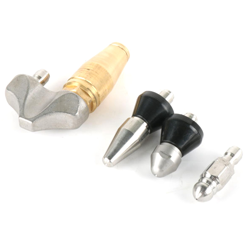 (4 Nozzles Per Lot) High Pressure Sewer Drain Cleaning Nozzle, Sewer Jetter Heads