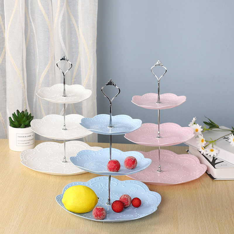 Detachable Cake Stand European Style 3 Tier Pastry Cupcake Fruit Plate Serving Dessert Holder Wedding Party Home Decor