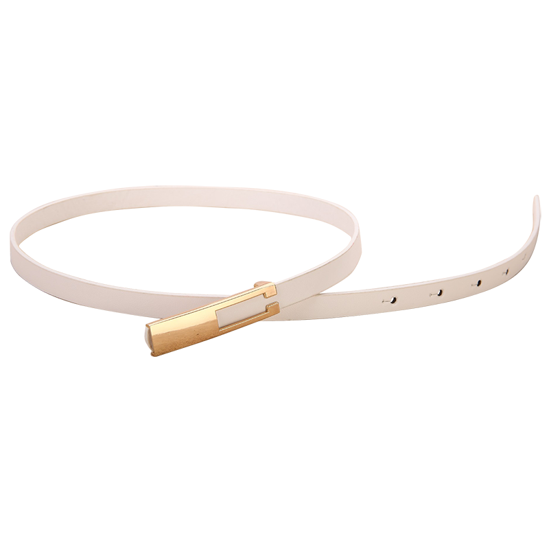 Cinturones de mujer con hebilla de Metal para vestidos de cuero de correas finas para la cintura de mujer cinturon blanco negro para mujer