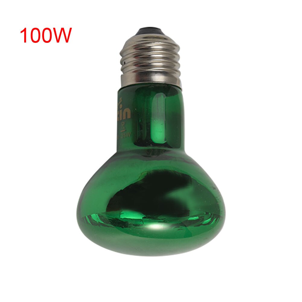 25/50/75/100W Warm Sun Lamp Thermal Aquarium Turtle Basking Reptile Heat Bulb Spotlight Night Light Chicken Warmer Animals: Green 100W