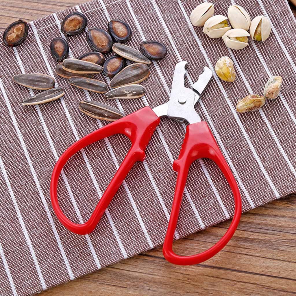 StainlessSteel Melon Sheller Kitchen Household Walnut Nutcracker Seed Plier Sunflower Nut Opener Clamp Cracker Scissor Pine Tool